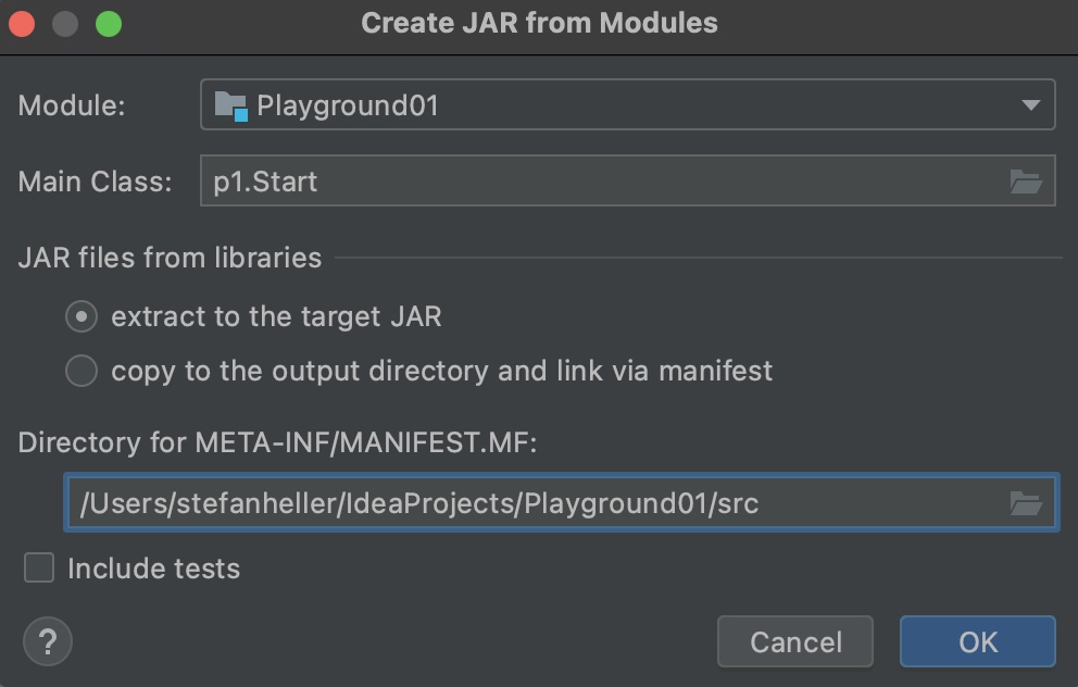 Java ausführbare jar-Datei erstellen